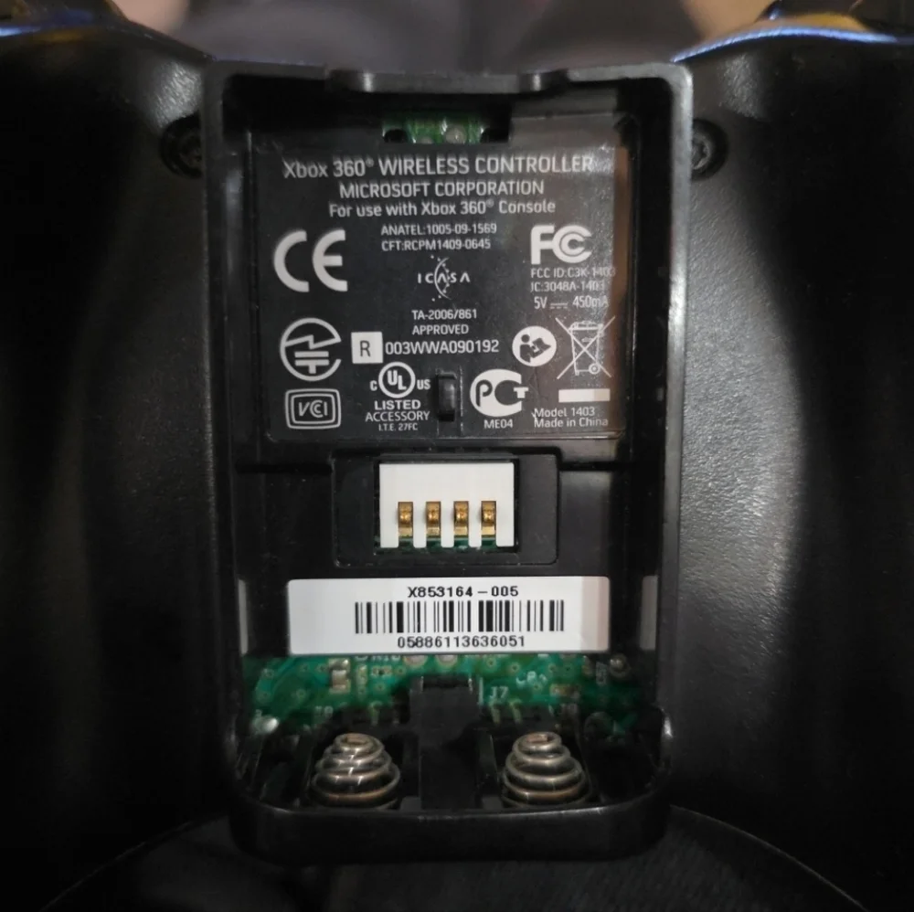 Genuine Microsoft Xbox 360 Wireless Controller Black Gamer Video Game